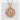 Spartan Hoplite Coin Pendant, rose gold plated silver, front view