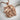 Forest Lynx Pendant in rose gold, front view