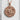 Geometric Flower Medallion Pendant, rose gold, front view product photo
