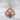 Byzantine Amethyst Trefoil Pendant, rose gold finish, front view