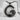 Enso Great Wave Crescent Pendant, black rhodium finish, front view