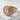 Dragon Eye Signet Ring, rose gold, product photo on textured stone