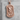 Saint Jude Thaddeus Pendant, rose plated silver, front view on stone pedestal