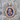 Santa Muerte Blue Enamel Pendant in rose gold, product photo