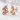 Unicorn Curled Mane Earring, rose gold finish, front product view