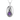 Amethyst Corner Fold Pendant, front view on white background