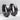 Kintsugi Square Profile Hoop Earring, black rhodium plated finish