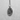 Front view of silver skeleton lovers pendant hanging on chain against white background showing oval shape and bail detail