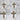 Floral Rose Cross Pendant, two-tone silver and gold vermeil, front on stone