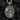 Close up of silver Saint Ursula oval medallion necklace showing intricate relief craftsmanship