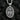 Detailed front view of silver St Jude pendant showing religious iconography and inscription
