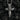Crown of Thorns Crucifix Pendant, oxidized silver, front view on charcoal background