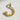 Close-up of premium gold vermeil crescent star pendant highlighting the intricate five-pointed star stone setting
