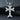 Silver religious cross necklace with ornate Celtic-style interlace design facing forward