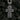 Front view of 925 sterling silver Kyiv cross pendant featuring Crucifixion and Holy Trinity relief details