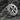 Front view of 925 sterling silver Chi Rho ring with Alpha and Omega symbols displayed on dark stone background