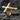 Angled view of gold plated 925 sterling silver cross ring highlighting geometric shape