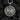Reverse side of silver pendant showing Chi Rho Christogram and Alpha Omega symbols with oxidized finish