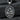 Polished silver Saint Anne pendant featuring Virgin Mary reading a book on textured background