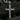 Front view of handcrafted silver hammered cross pendant featuring a unique forged texture on dark background