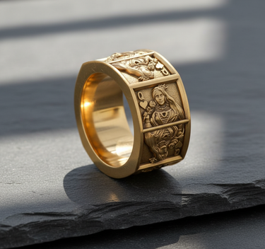 Silver Playing Card Ring