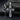 925 sterling silver orthodox cross pendant with industrial bolt details and black inlay on stone background