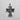 Front view of 925 sterling silver St. Michael cross pendant with oxidized finish and banner detail
