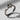 Heart Solitaire Ring, oxidized silver, angled studio view