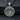 Front view of 925 sterling silver Saint Benedict medal pendant with oxidized finish and latin text