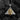 Pharaoh Pyramid Eye Pendant, two-tone finish, front view on charcoal background