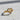 Pave Open Heart Ring, gold vermeil, front view with shadow on white surface