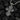 Front view of religious silver pendant with Crucifixion scene and angelic figure on textured dark background
