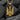 Silver Ukrainian Coat of Arms pendant necklace displayed on textured charcoal surface