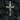 Two-tone variation of silver cross pendant featuring gold-colored Jesus figure and scroll