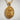 Saint Hildegard Pendant, gold vermeil, front view with chain