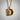 Floral Bird Letter D Pendant, gold vermeil, front view product photo