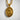 Saint Genevieve pendant, gold vermeil, front view