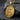 Angled view of the gold vermeil Saint Raphael pendant emphasizing the exquisite craftsmanship and religious text