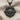 Travel Compass Pendant, black rhodium, product photo on fabric