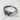 Pave bow ring in oxidized silver, angled side view