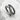 Crossed Serpent Bypass Ring, angled side view on stone