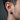 Side profile of men's geometric octagon hoop earring worn on ear, highlighting the modern industrial design.
