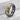 Koi Fish Band Ring, two-tone, product view on stone surface