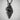 Winged Horse Pendant, black rhodium plated, product photo with chain