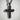 Floral Blossom Cross Pendant, black rhodium plated, front view