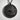 Egyptian Queen Pendant, black rhodium, product photo on textured surface