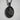 Close-up of the oxidized silver Saint Joseph pendant revealing deep textures and exquisite sculptural artistry.