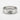 Angled view of Kokoro Kanji Ring revealing brushed matte finish and deep oxidized silver contrast on white surface