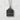 Mount Fuji Pendant, black rhodium, front view on textured surface