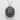 Japanese Lantern Pendant, oxidized silver, front view product photo